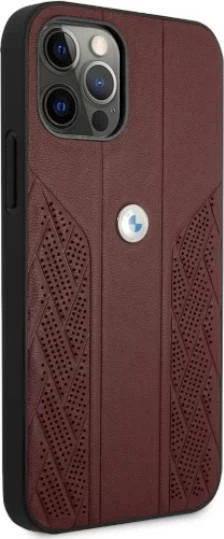 Mbështjellës BMW BMHCP12LRSPPR për iPhone 12 Pro Max, Curve Perforate, lëkurë, e kuqe