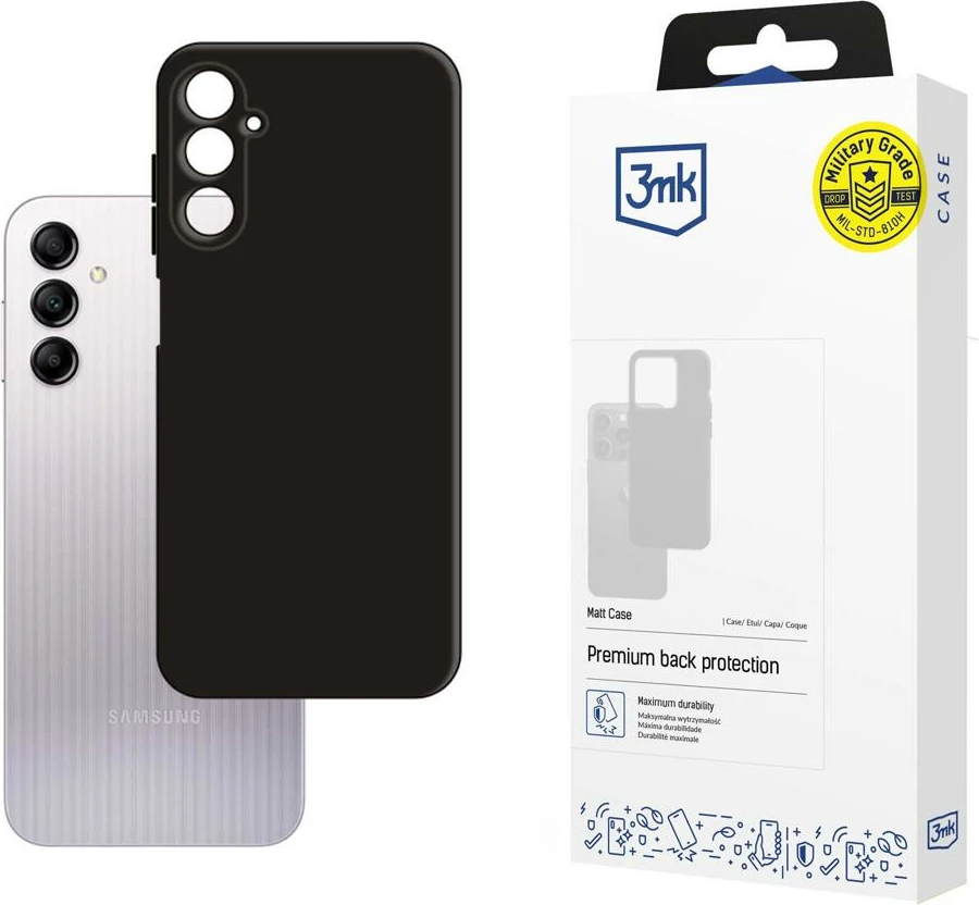 Mbështjellës 3mk Matt Case për Samsung Galaxy A14 5G, i zi
