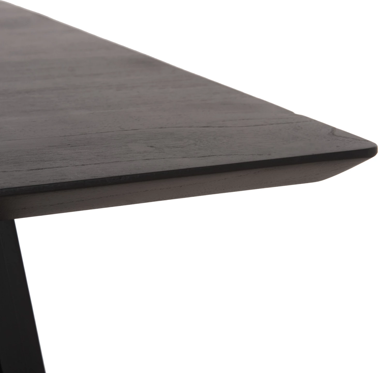 Tavolinë katrore ngrënieje FRANTZ, dru mindi, e zezë, 80x80x78cm