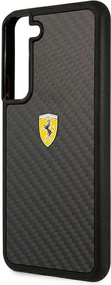 Mbështjellës Ferrari On Track, për Samsung Galaxy S22+, fibra karboni, i zi