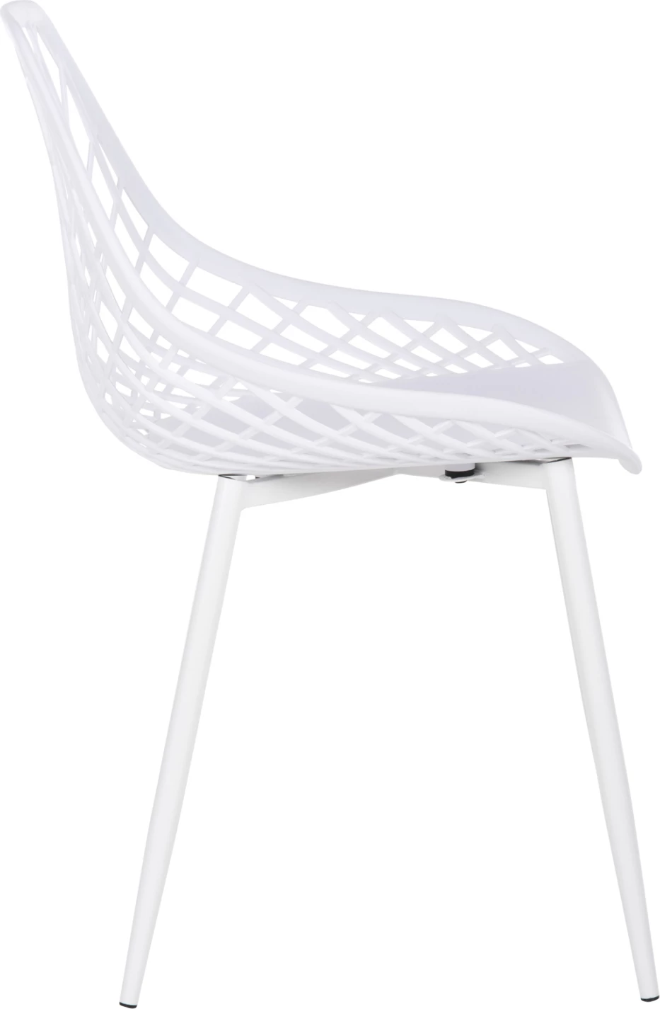 Karrige polipropileni LIO FH9524.11, ngjyrë e bardhë, këmbë metalike të bardha, 52x53x82H cm
