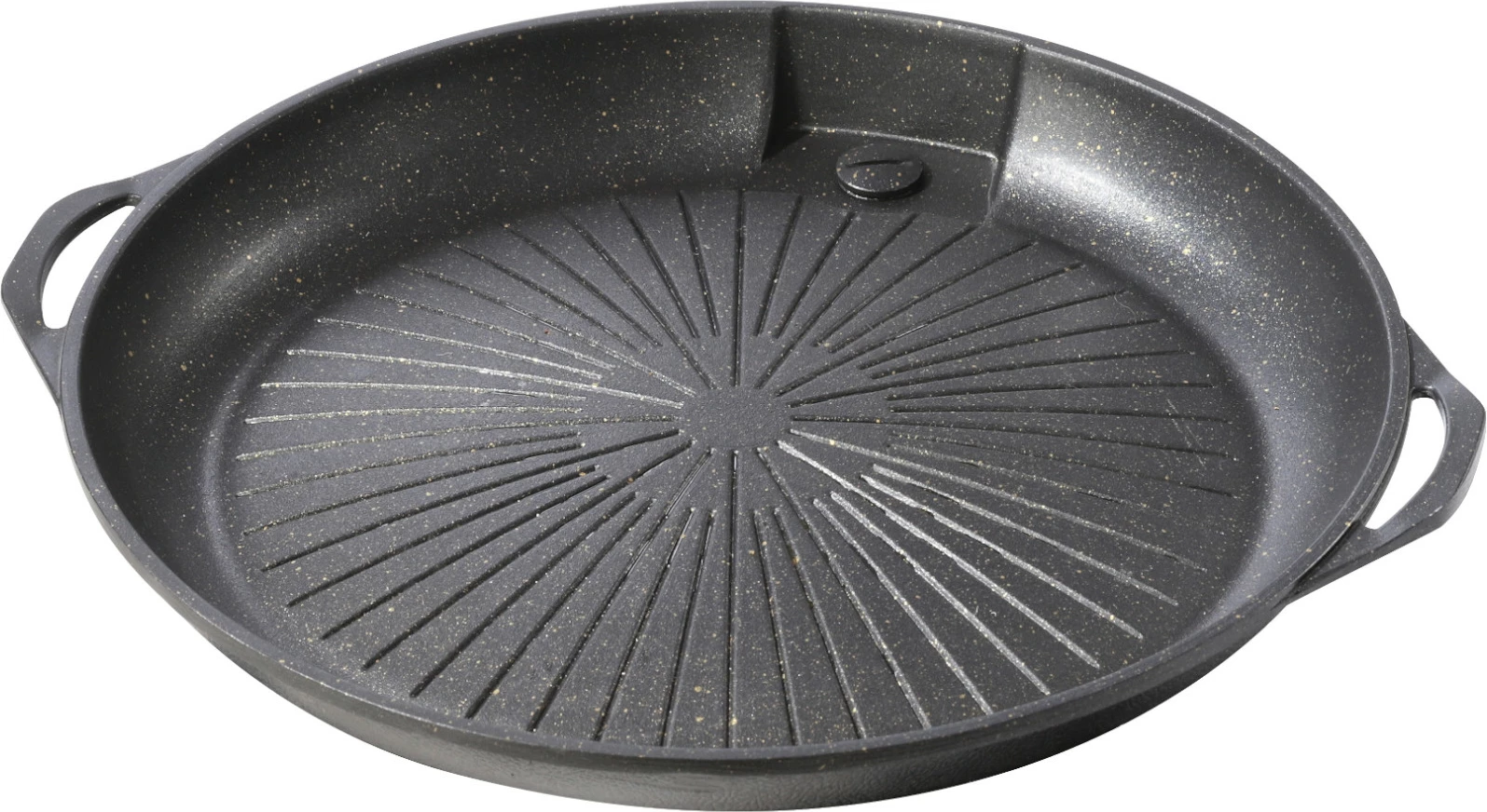 Tigan grili dhe grilë Meva UGP22003 për sobë kampingu, alumini, 385 mm, e zezë