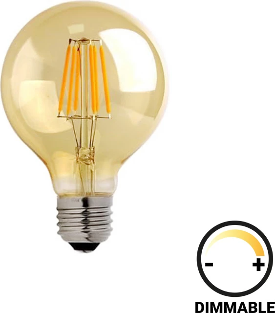 Llambë LED G95 Bulb e zbehtë 4W E27 200-220V ngjyrë qelibar