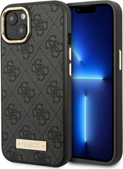 Mbështjellës Guess GUHMP14MU4GPRK për iPhone 14 Plus 6.7", MagSafe, i zi