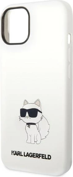 Mbështjellës Karl Lagerfeld Silicone Ikonik Choupette MagSafe për iPhone 14 Plus 6.7", Bardhë