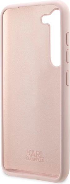 Mbështjellës Karl Lagerfeld Liquid Silicone Ikonik Choupette për Samsung Galaxy S23, Rozë