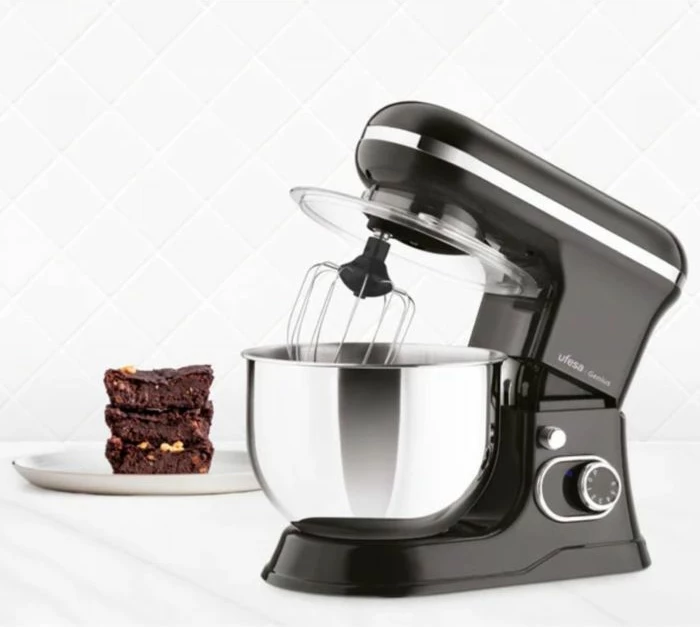 Robot kuzhine UFESA Genius 70305937 1200W, enë inox 5L, 6 shpejtësi + Pulse, 3 shtojca, i zi/argjendtë