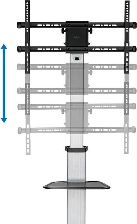 Karrocë për TV/monitor LogiLink BP0163, 37-86 inç, deri 50kg, e zezë/argjendtë