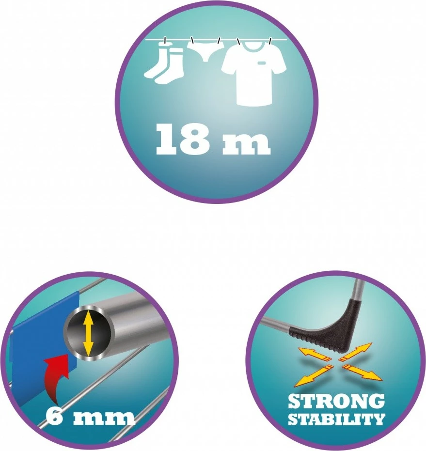 Tharëse rrobash Lamart LT8103 FLOVI, 18 metra, argjend