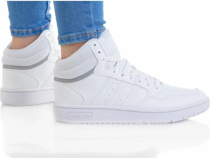 Këpucë adidas Hoops Mid 3.0 për fëmijë, të bardha