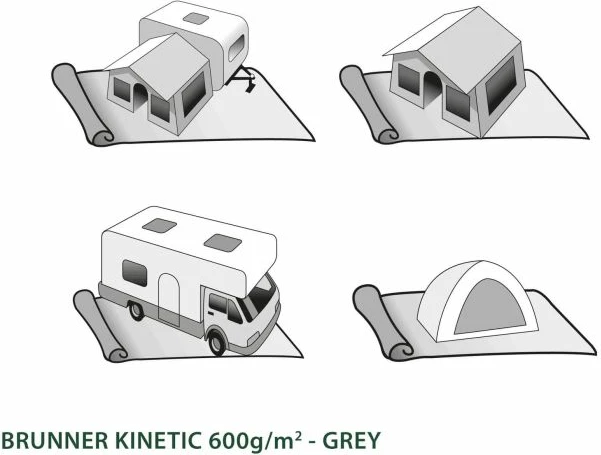 Tapet për markizë BRUNNER Tendo 0201107N.C52 250x350 cm 600 g/m², gri