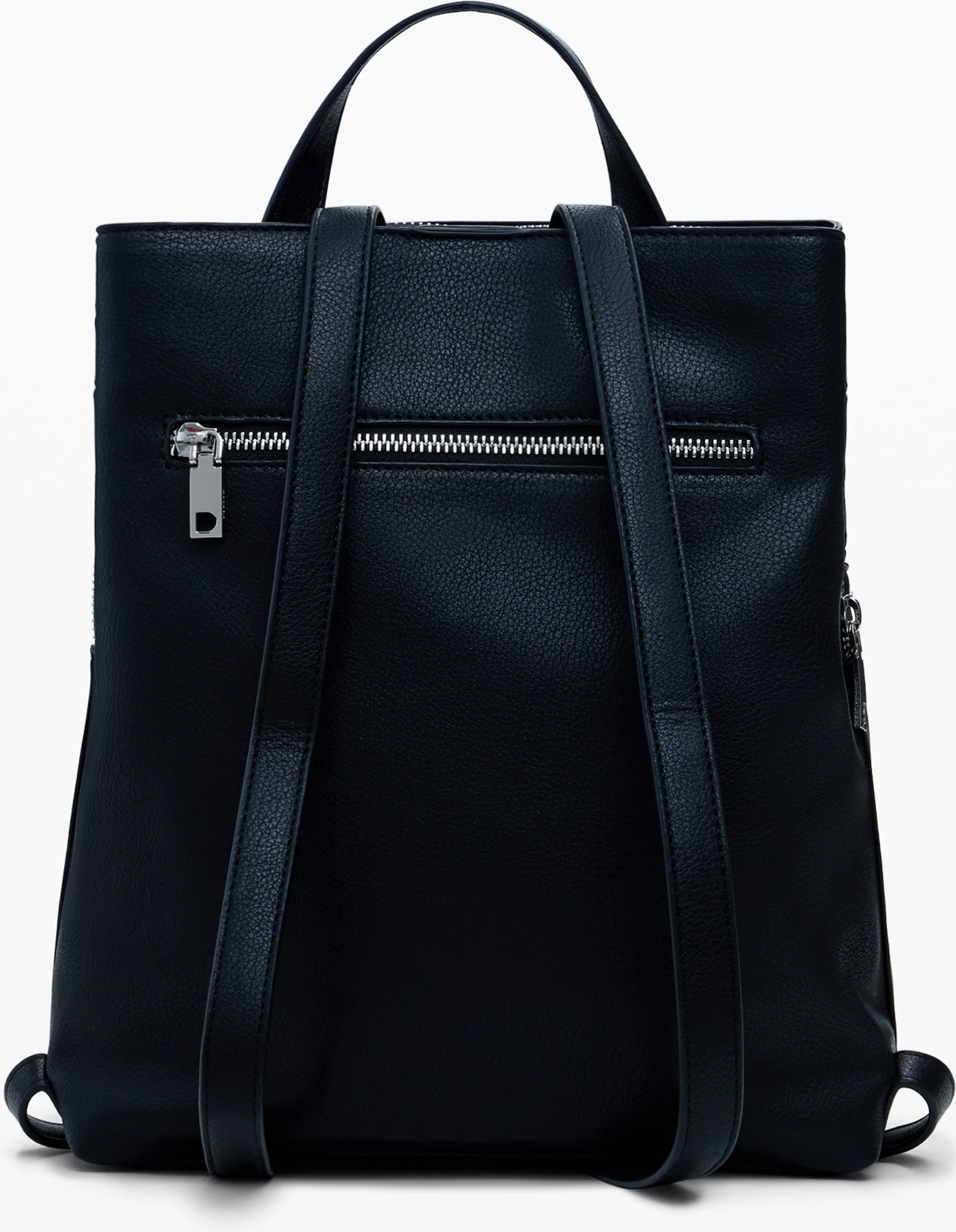 Çantë shpine DESIGUAL Yankee Metal Patch Sumy Mini Backpack femra e zezë