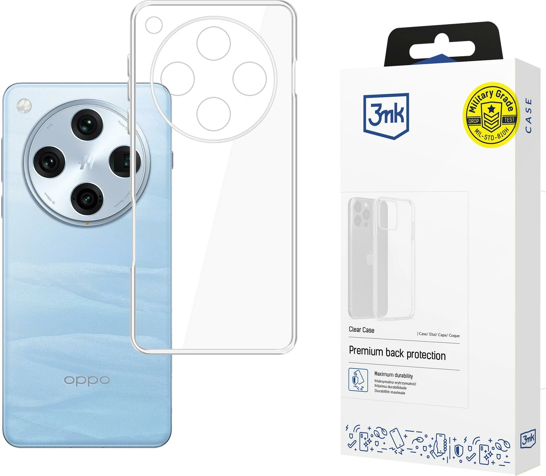 Mbështjellës 3mk Protection për Oppo Find X8 Pro, transparent