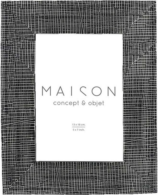 Kornizë Olaf për foto, polirezine, ngjyrë e zezë dhe e bardhë, 19x2x24 cm