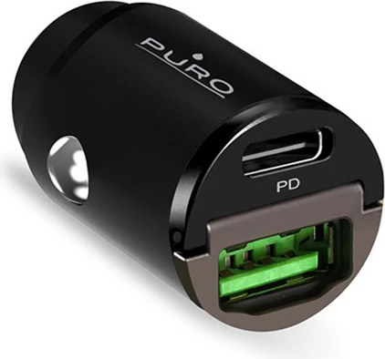 Karikues veture Puro Mini 30W, USB-C & USB-A, i zi