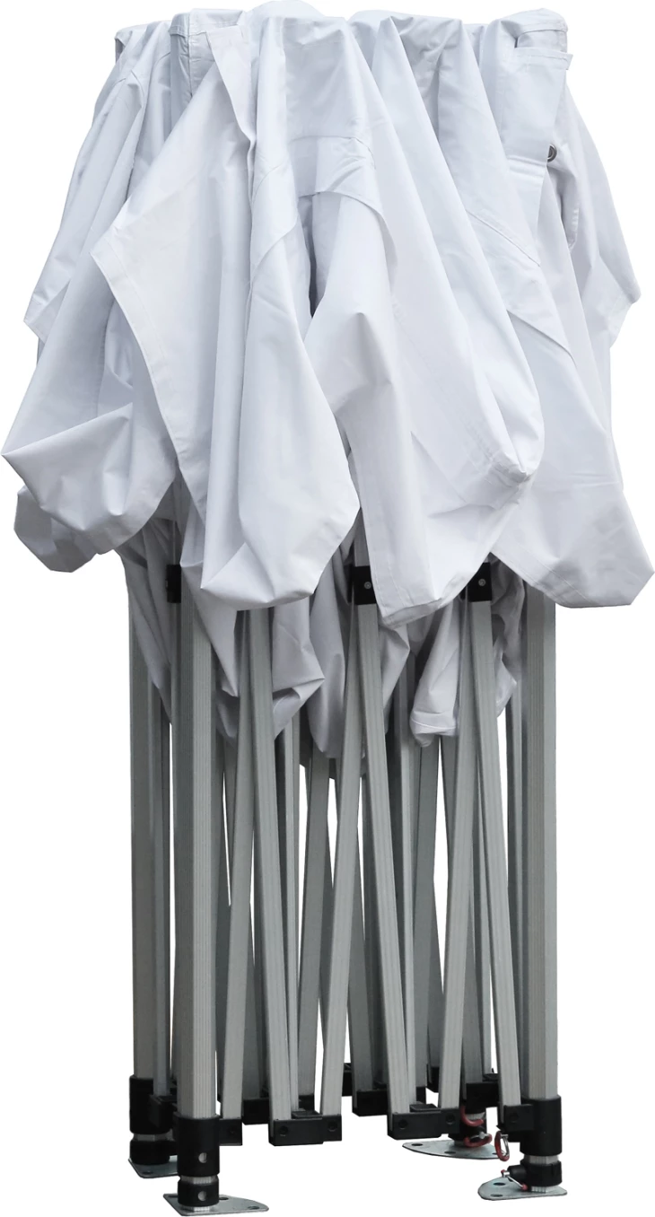 Gazebo CRESSEN FH6306 i palosshëm, kornizë alumini ngjyrë argjendi, hije të bardha 3x4,5x3,4Hm