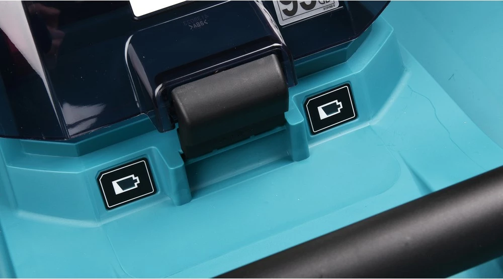 Kositës bari Makita DLM480Z, me bateri 18V 6Ah, 48cm, ngjyrë e zezë/turkuaz