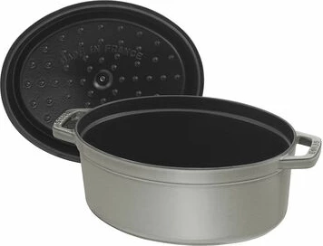 Cocotte STAUB, 17 cm, ovale, gri grafit, gize