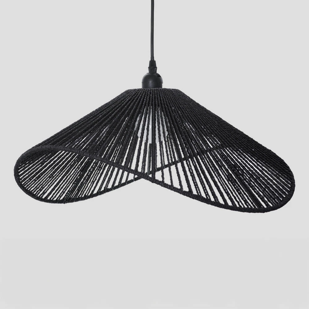 Llambë tavani CLOVE, litar i zi, letër, 47.5x21cm