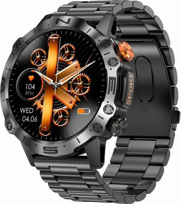 Smartwatch Gravity për meshkuj, e zezë