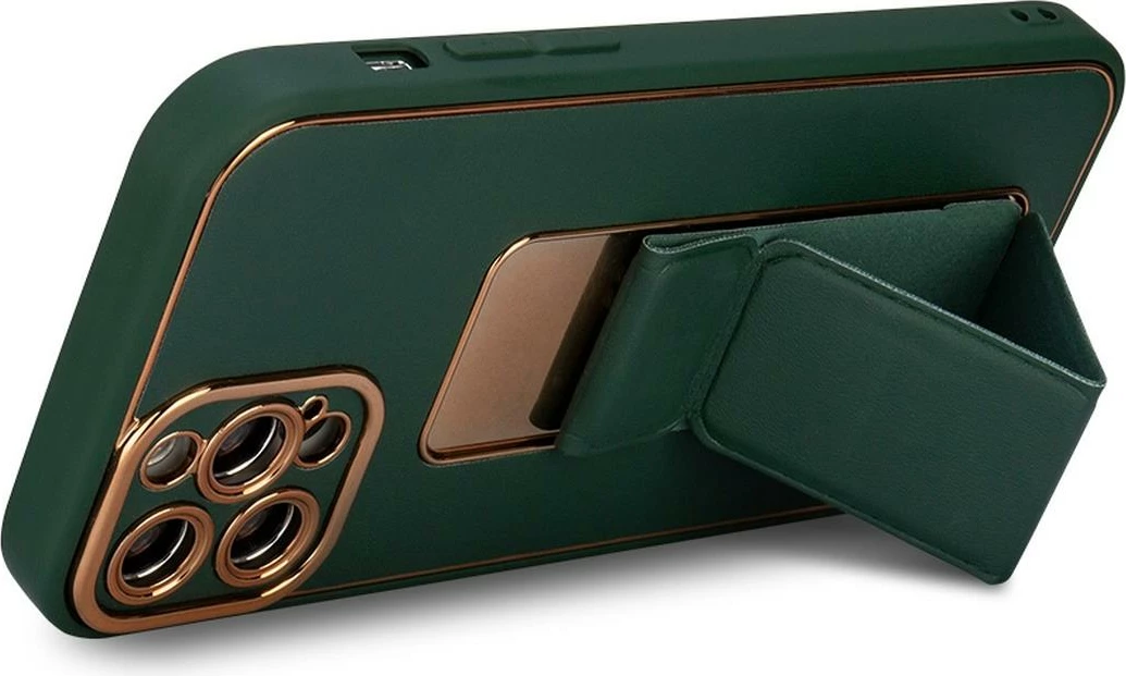 Mbështjellës Hurtel New Kickstand Case për iPhone 13 Pro, me qëndrim, rozë