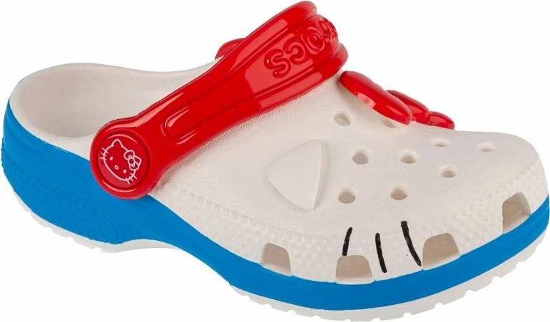 Papuqe Crocs për fëmijë, Hello Kitty, të bardha