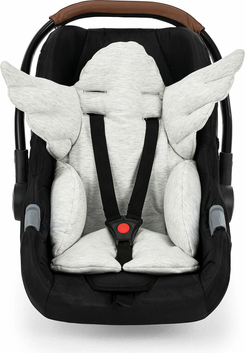 Jastëk për fëmijë, krahë engjëlli, ngjyrë gri e lehtë, Evila Originals