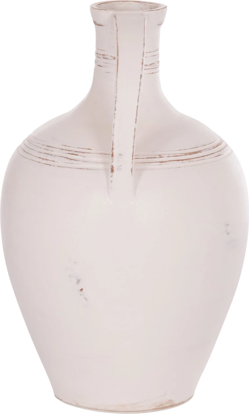 Vazo dekorative (amforë), terrakotë e bardhë, FEAX FH4676.02L, 35x35x58cm