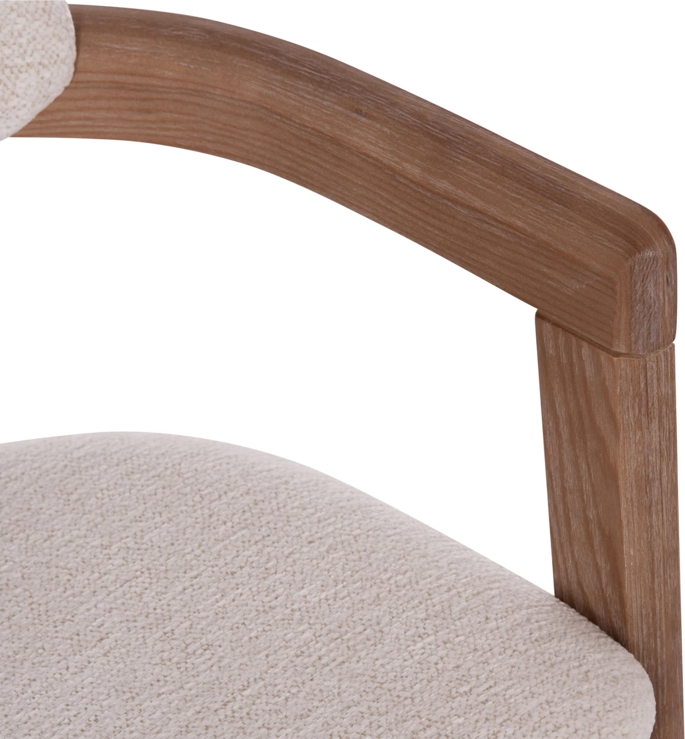 Karrige ngrënieje KALL, set prej 2 copë, tekstil bezhë, dru i bardhë mat, 56x45x73cm