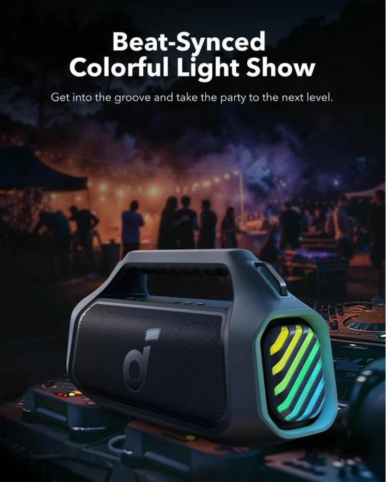 Altoparlant portativ Bluetooth Anker Soundcore BOOM 2 Plus 140W, IPX7, 20 orë, blu