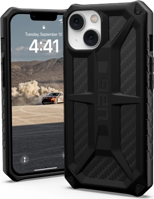 Mbështjellës UAG Monarch për iPhone 14 Plus, karbon i zi
