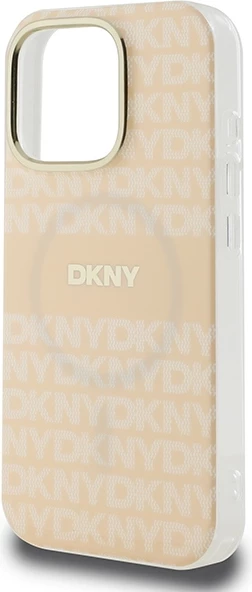 Mbështjellës DKNY Repeat Texture Pattern & Stripe MagSafe për iPhone 16 Pro, Rozë