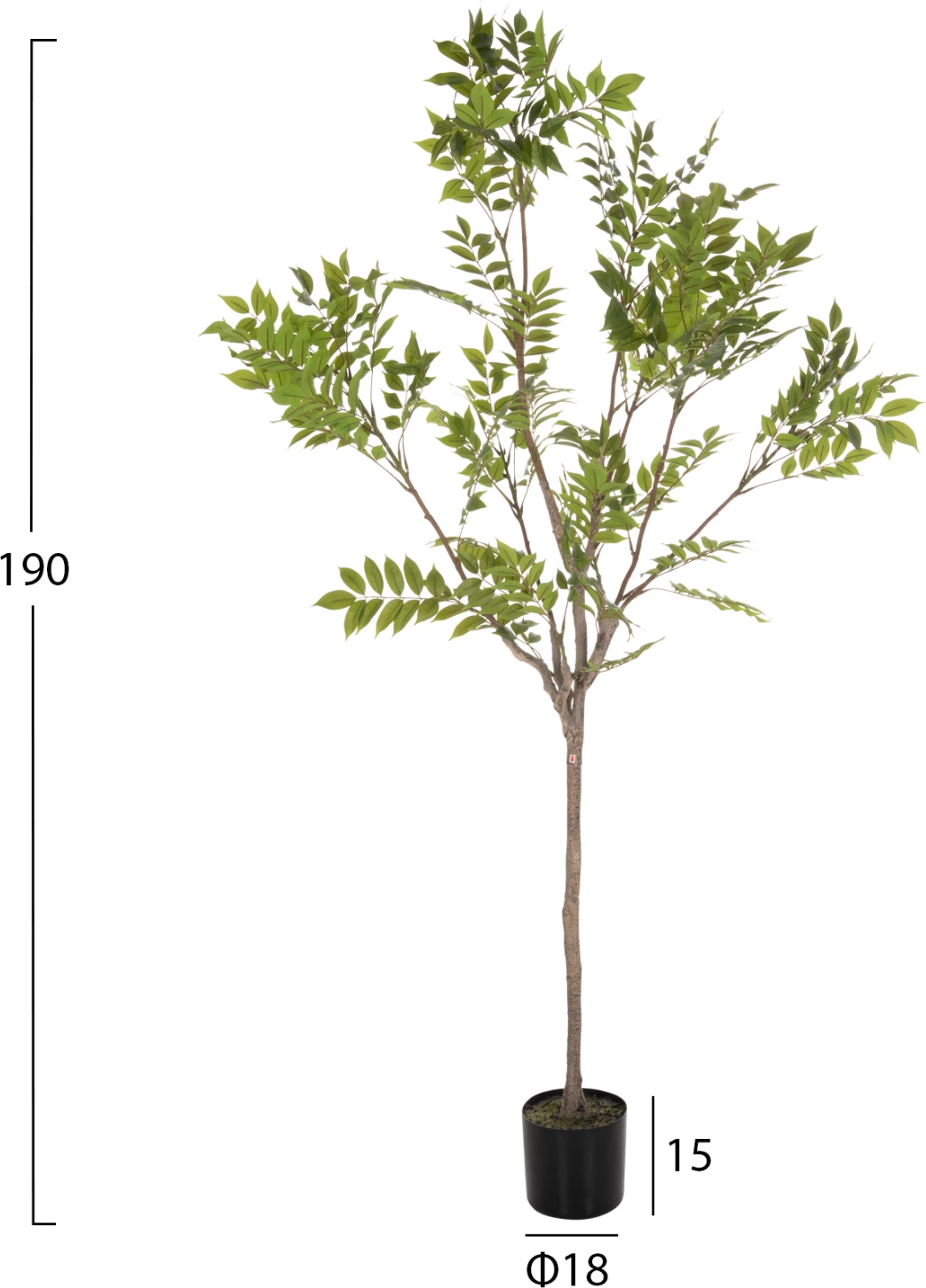 Bimë sintetike dekorative në vazo, FH4006, pemë e rastësishme, 190H cm