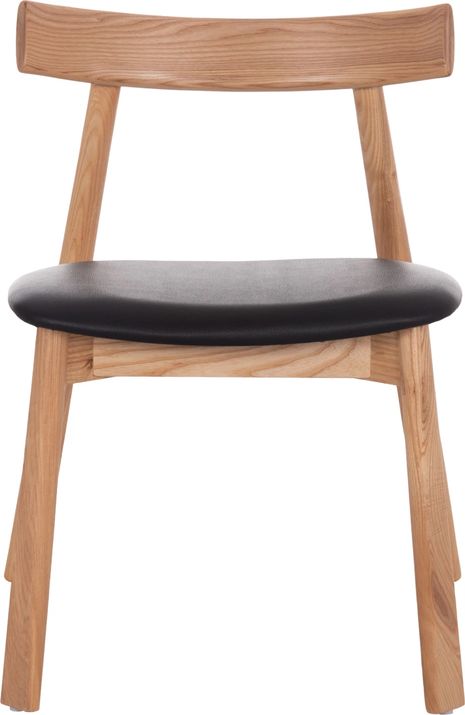 Karrige ngrënieje SEKAN, dru kauçuku, ulëse lëkurë sintetike e zezë, 60x54x72cm, set prej 2 copë