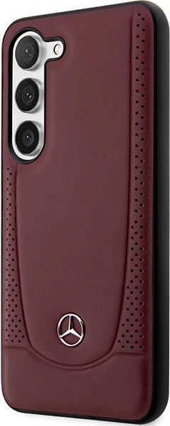 Mbështjellës Mercedes Leather Urban për Samsung Galaxy S23, i fortë, lëkurë artificiale, Kuq