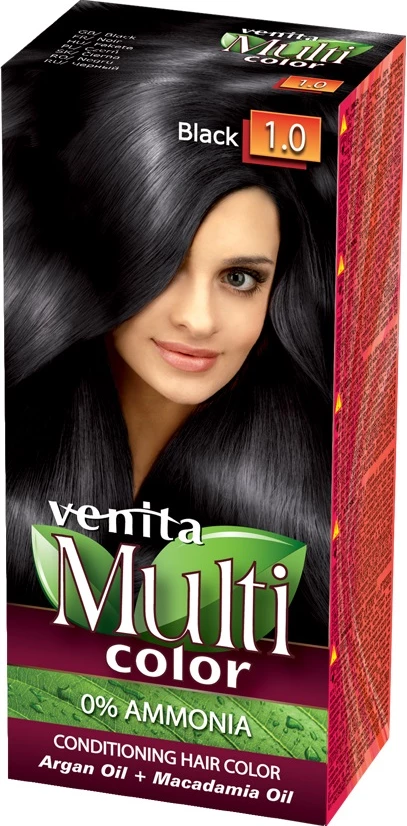 Ngjyrë për flokë për femra Venita MultiColor 1.0 e zezë, 100ml