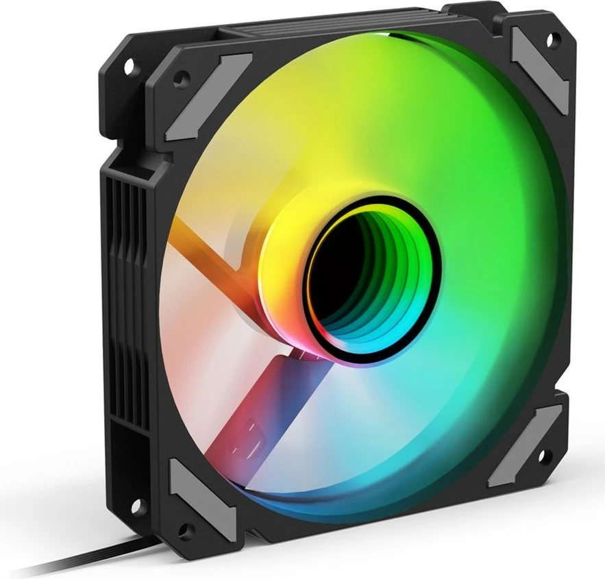 Ventilator kasë SHARKOON SHARK Mirror RGB PWM REVERSE 120mm, i zi