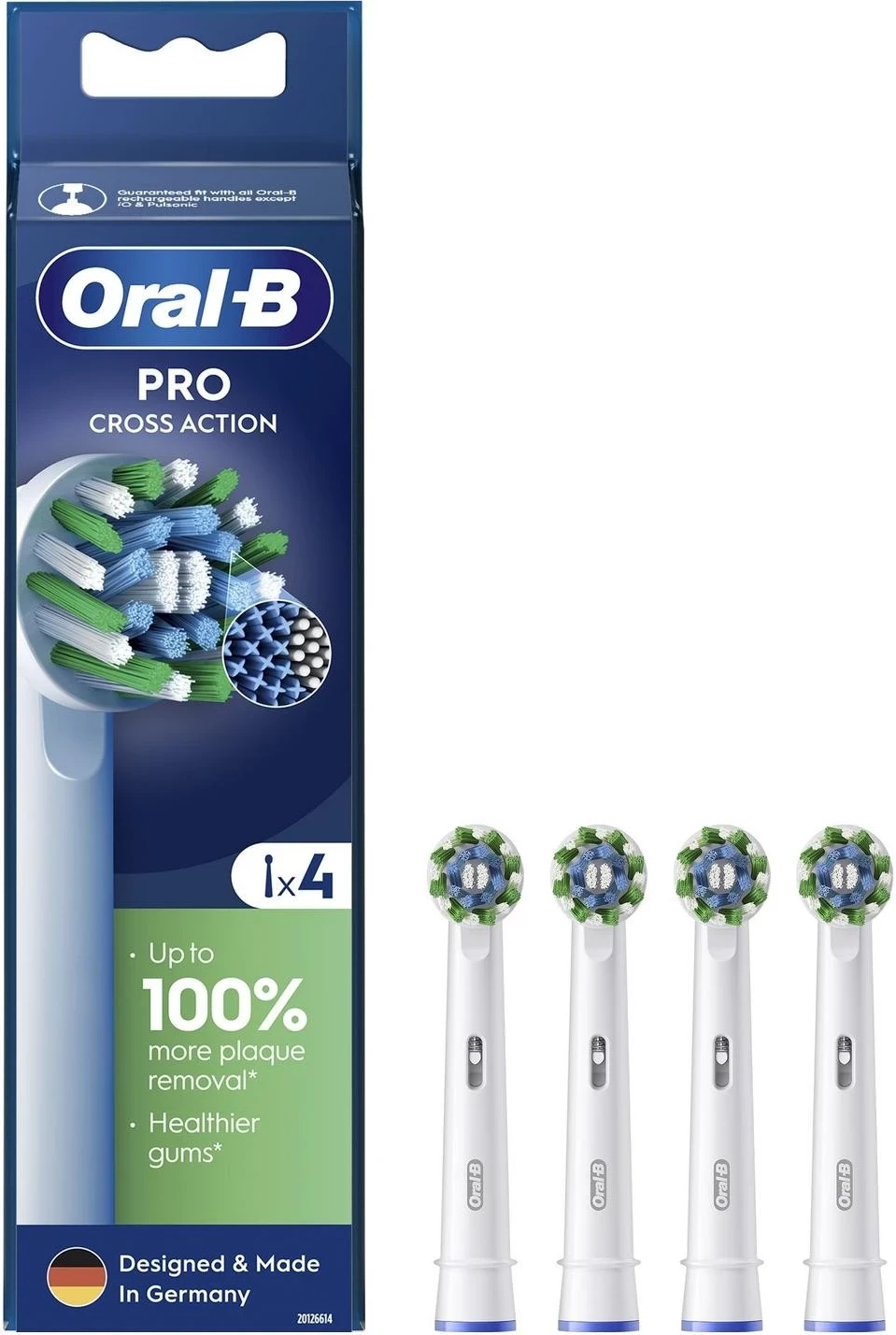 Koka e furçës Oral-B EB50 CrossAction, e bardhë, 4 copë