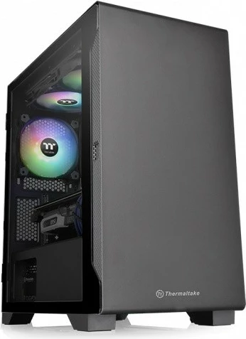 Kasë Thermaltake S100 Tempered Glass, Micro Tower, për Micro ATX/Mini ITX, e zezë