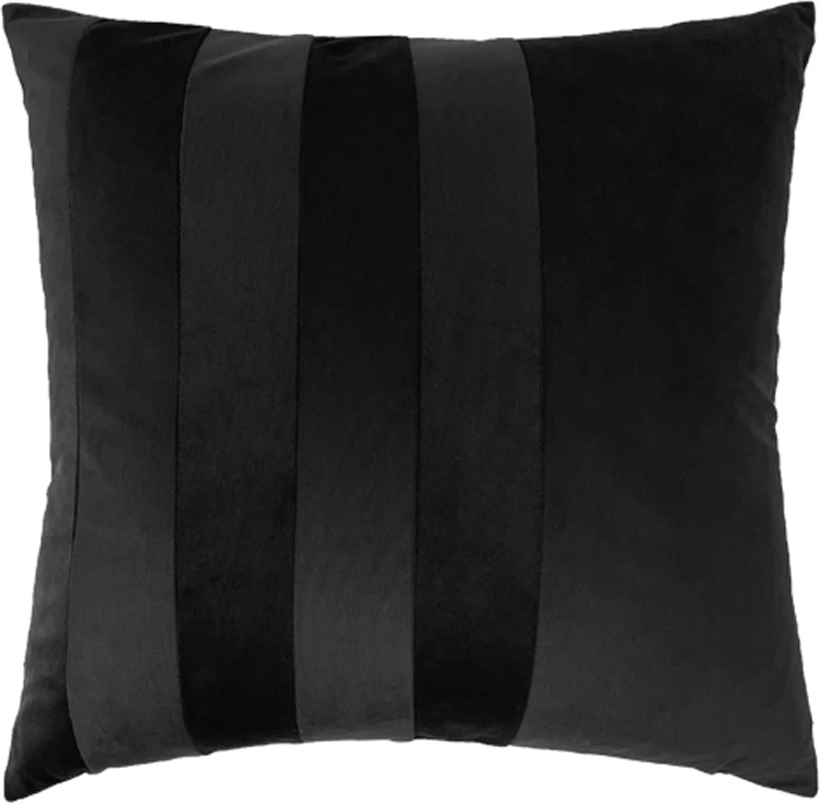 Jastëk dekorativ Seri, kadife, i zi, 45x45cm