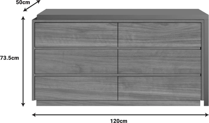 Tavolinë multifunksionale me sirtarë të integruar, Reaze MDF, ngjyrë arre të çelur-antracit, 120x50x73.5 cm