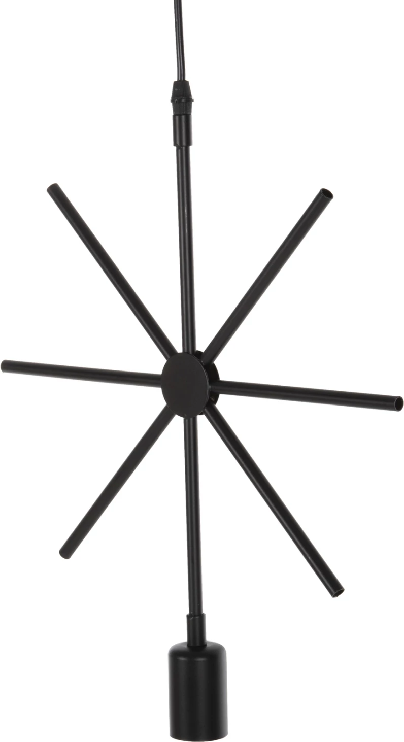 Llambë varëse tavani, metal i zi, yll, FH4098, 34x40x106H cm