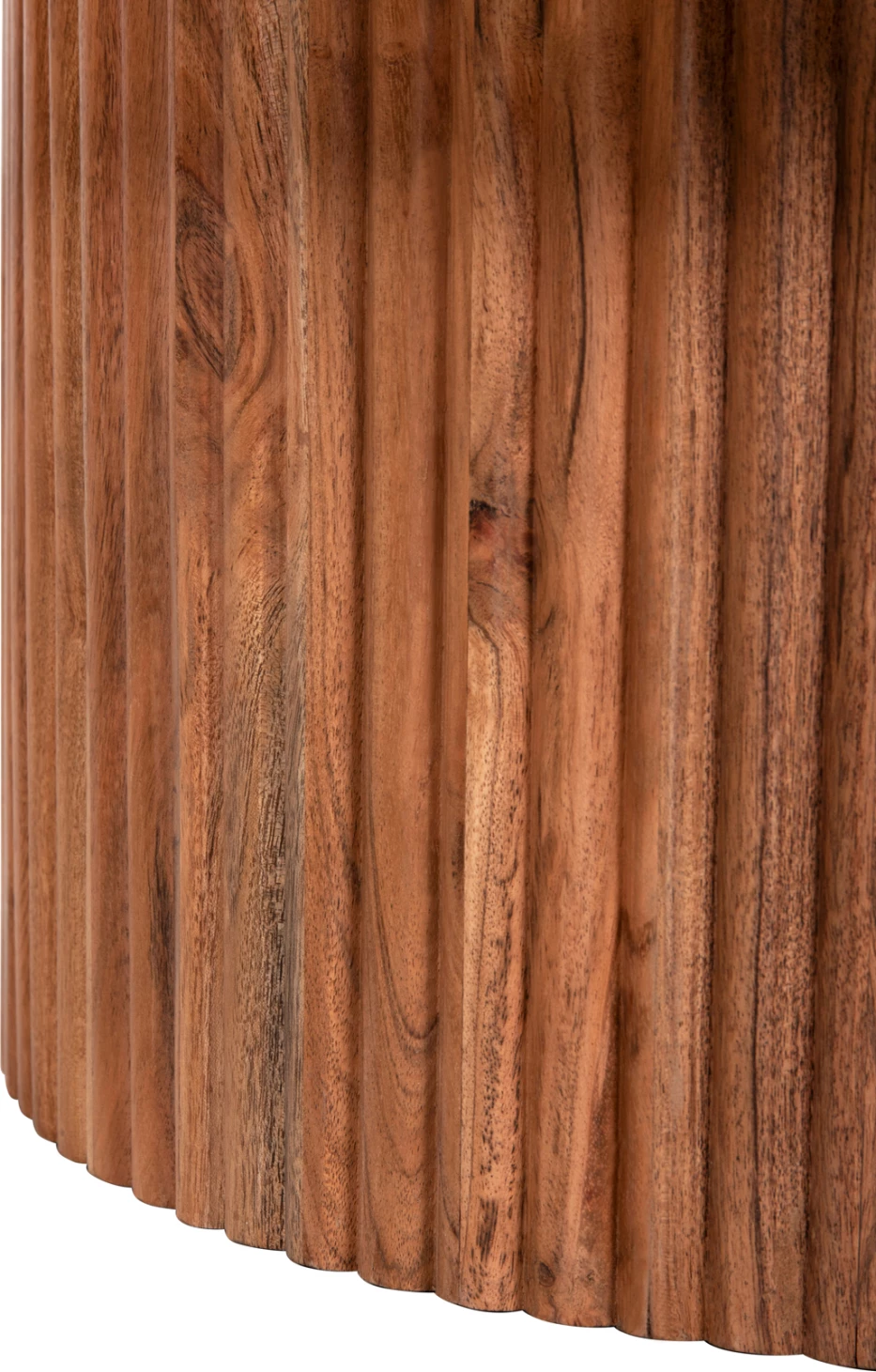 Tavolinë kafeje rrethore RANNE, dru akacie, ngjyrë natyrale, Φ80x38H cm