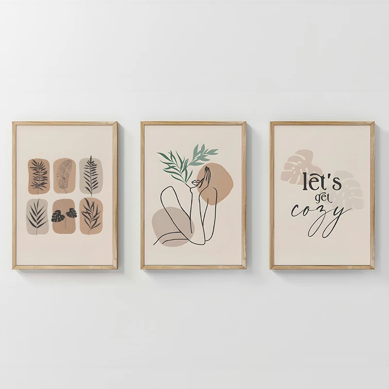 Dekor muri në kornizë Xinbia triptik, print digjital, shumëngjyrësh, 33x1.5x48cm