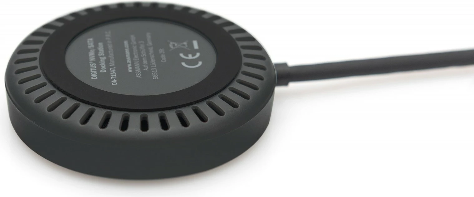 Stacion dokimi për SSD Digitus DA-71547, M.2 NVMe/SATA, USB-C 3.2 Gen2, 4TB, Zi