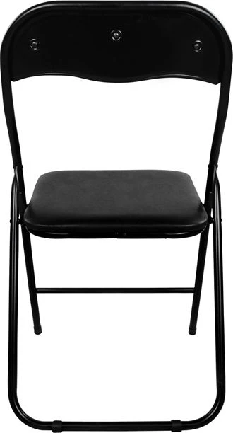 Karrige palosëse PU e zezë FH0044 38x47x82 cm, set prej 6 copë