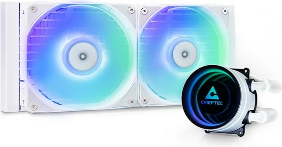 Kasë ftohëse uji Chieftec ICEBERG 240-RGB-W, 2x12 cm, RGB, e bardhë
