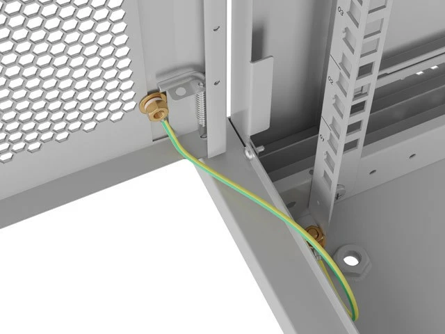 Kabinet rack muri 19", Lanberg WF01-6409-23S, 9U, 600x450 mm, derë e perforuar, Flat Pack, gri RAL 7035