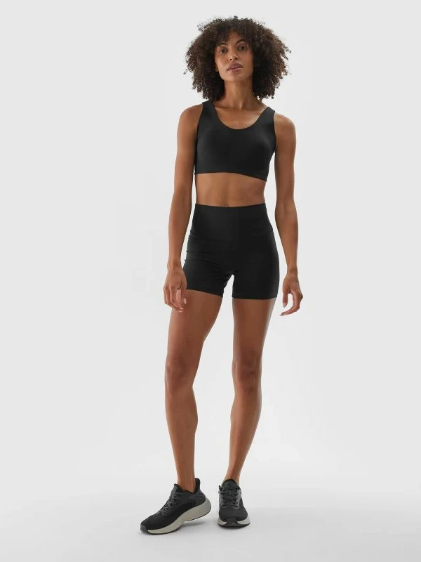 Hellonka të shkurtra trajnimi 4f për femra, të zeza