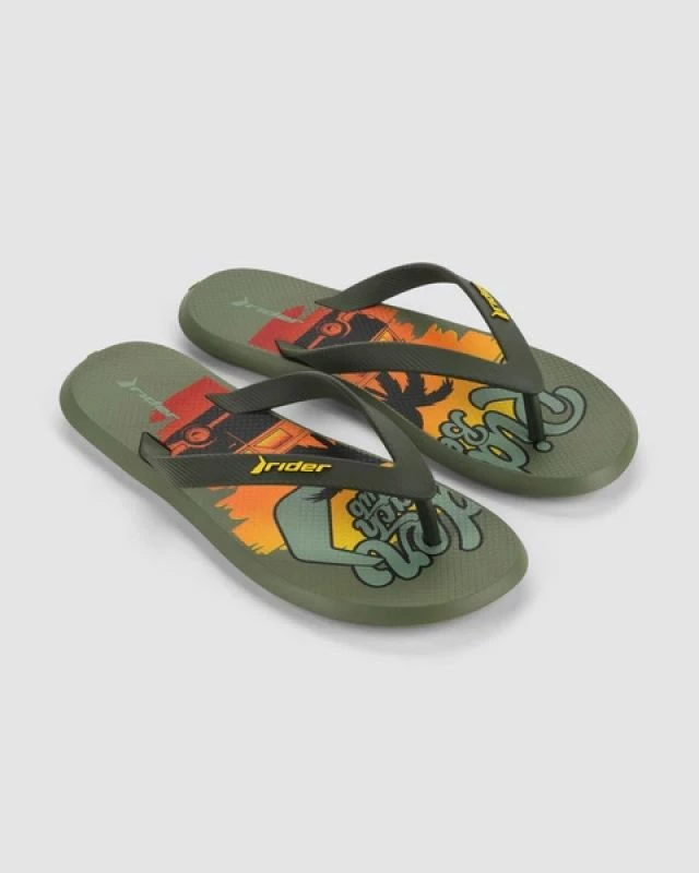 Flip-flopa për meshkuj Rider, të gjelbra